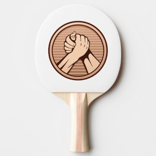Arm worstling Bronze Tafeltennisbatje (Voorkant)