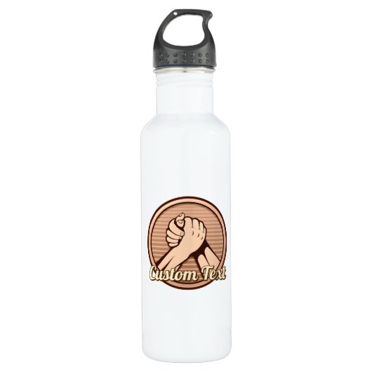 Arm worstling Bronze Waterfles (Voorkant)