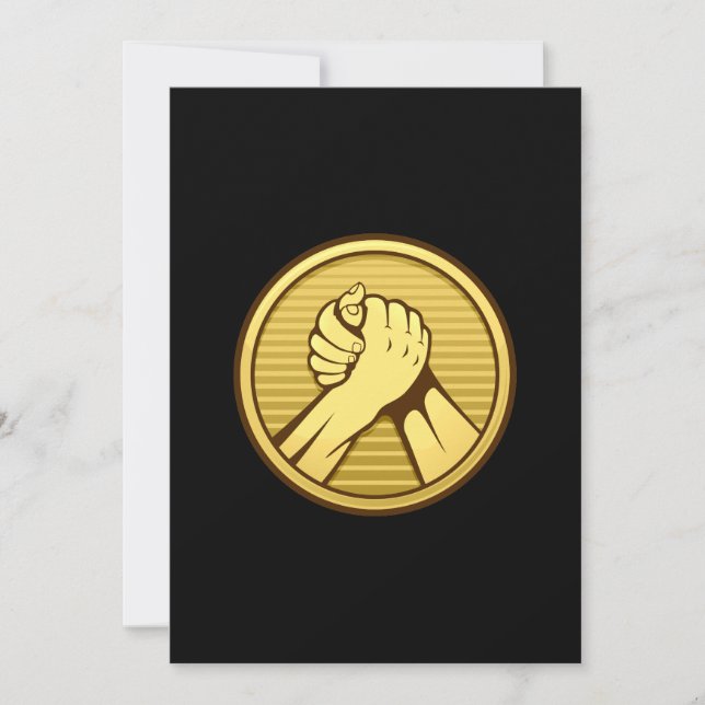 Arm worstling Gold (Voorkant)