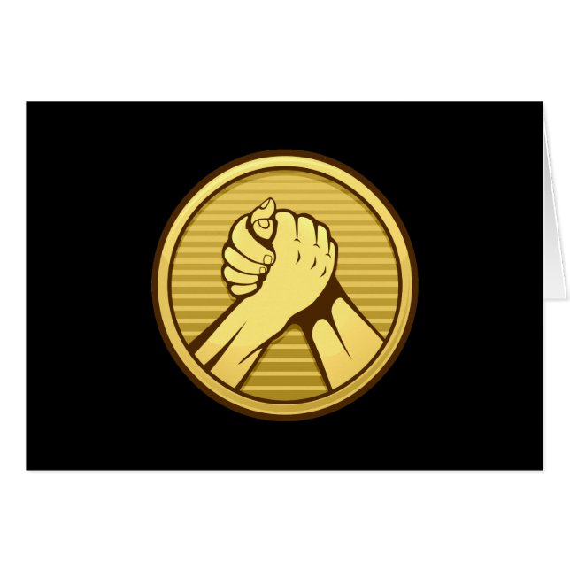 Arm worstling Gold (Voorkant Horizontaal)