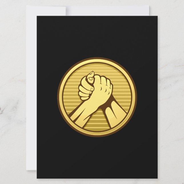 Arm worstling Gold (Voorkant)
