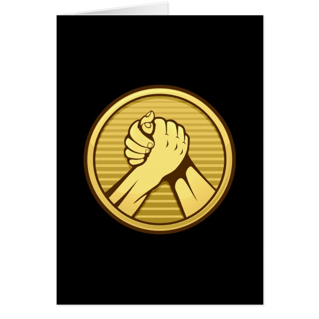 Arm worstling Gold (Voorkant)