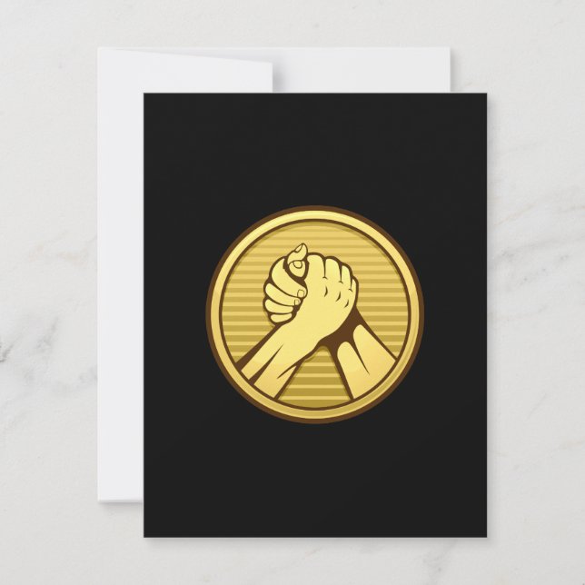Arm worstling Gold (Voorkant)