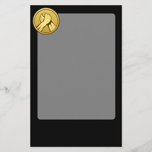 Arm worstling Gold Briefpapier (Voorkant)