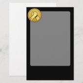 Arm worstling Gold Briefpapier (Voorkant / Achterkant)