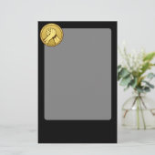 Arm worstling Gold Briefpapier (Staand voorkant)
