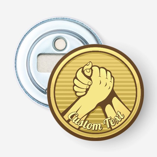 Arm worstling Gold Button Flesopener (Voorkant)