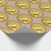 Arm worstling Gold Cadeaupapier (Hoek)