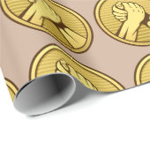 Arm worstling Gold Cadeaupapier (Rol Hoek)