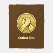 Arm worstling Gold Fleece Deken (Voorkant)