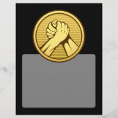 Arm worstling Gold Flyer (Achterkant)