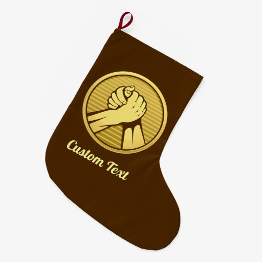 Arm worstling Gold Grote Kerstsok (Voorkant (Hangend))