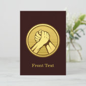 Arm worstling Gold Kaart (Staand voorkant)