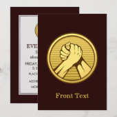Arm worstling Gold Kaart (Voorkant / Achterkant)