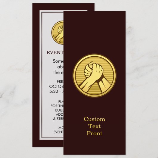 Arm worstling Gold Kaart (Voorkant / Achterkant)