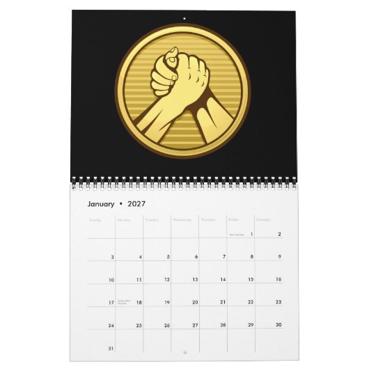 Arm worstling Gold Kalender (Jan 2027)