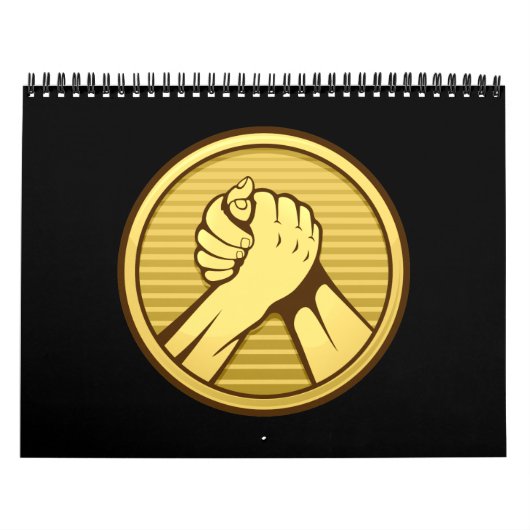 Arm worstling Gold Kalender (Hoes)