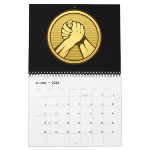 Arm worstling Gold Kalender