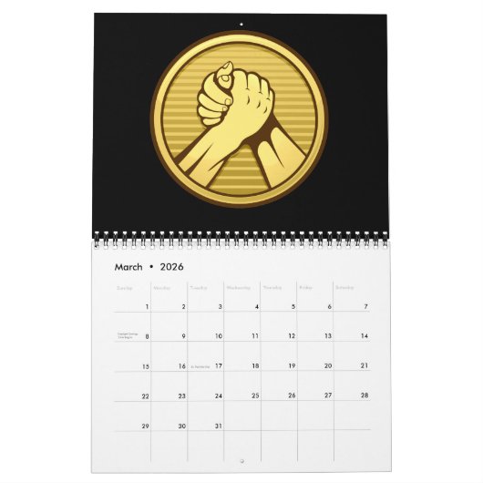 Arm worstling Gold Kalender (Mar 2026)