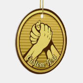 Arm worstling Gold Keramisch Ornament (Rechts)