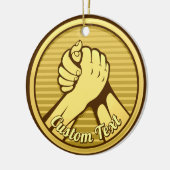 Arm worstling Gold Keramisch Ornament (Links)