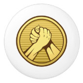 Arm worstling Gold Keramische Knop (Voorkant)
