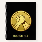 Arm worstling Gold Notitieboek (Voorkant)