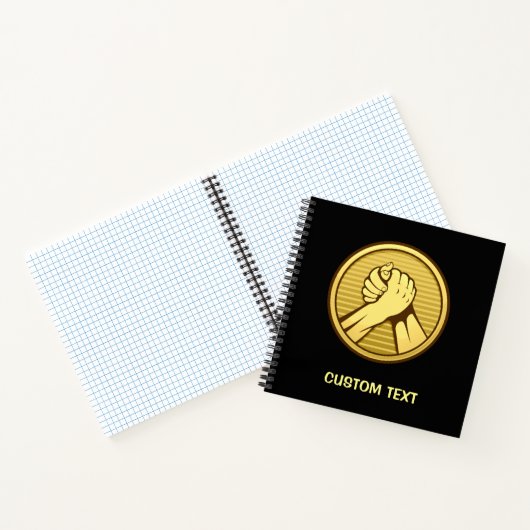 Arm worstling Gold Notitieboek (Binnen)