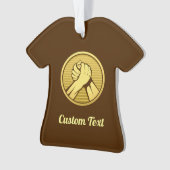 Arm worstling Gold Ornament (voorkant)