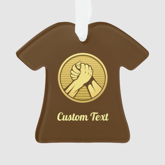 Arm worstling Gold Ornament (voorkant)