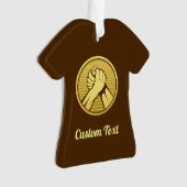 Arm worstling Gold Ornament (voorkant)