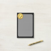 Arm worstling Gold Post-it® Notes (Op bureau)