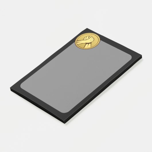 Arm worstling Gold Post-it® Notes (Schuin)
