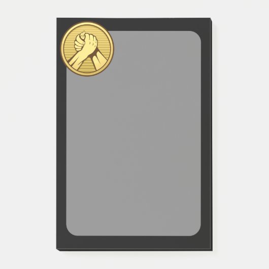 Arm worstling Gold Post-it® Notes (Voorkant)