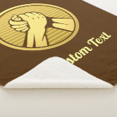 Arm worstling Gold Sherpa Deken (3/4)