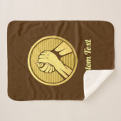 Arm worstling Gold Sherpa Deken (Voorkant (horizontaal))