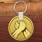 Arm worstling Gold Sleutelhanger (Voorkant)