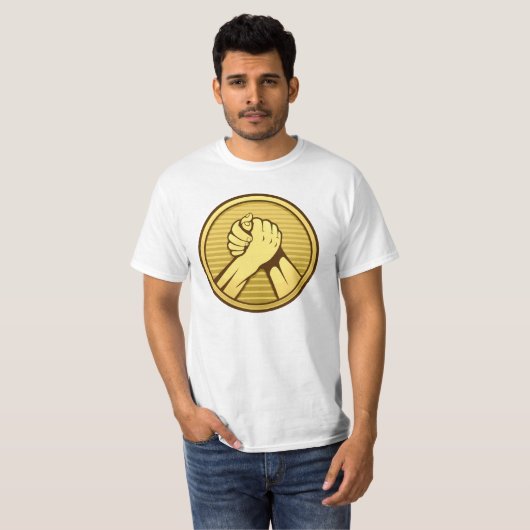 Arm worstling Gold T-shirt (Voorkant volledig)