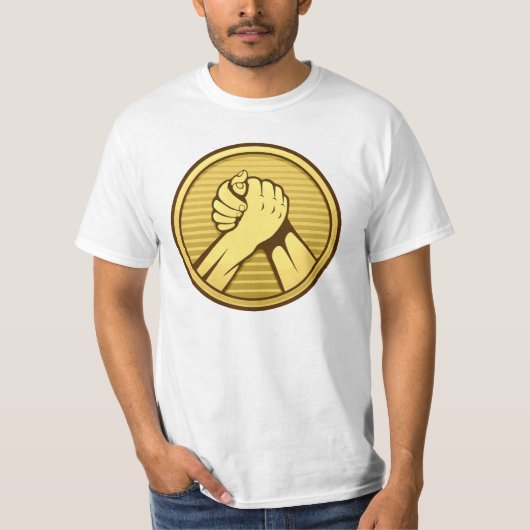 Arm worstling Gold T-shirt (Voorkant)