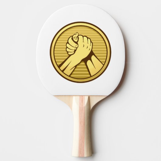 Arm worstling Gold Tafeltennisbatje (Voorkant)