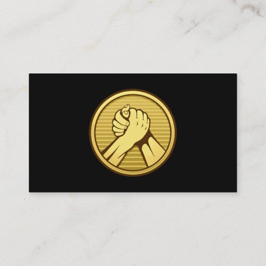 Arm worstling Gold Visitekaartje (Achterkant)