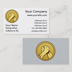 Arm worstling Gold Visitekaartje