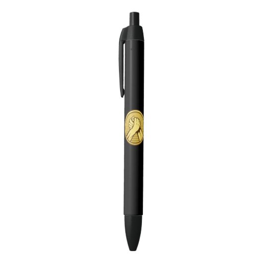Arm worstling Gold Zwarte Inkt Pen (Top (Verticaal))
