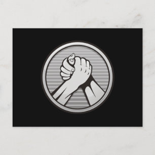 Arm worstling Silver Briefkaart