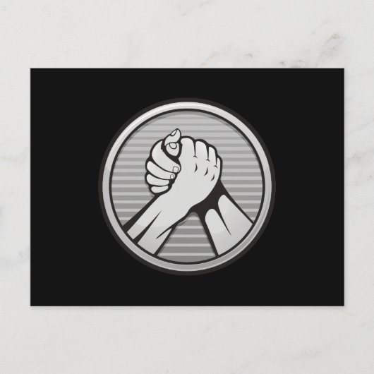 Arm worstling Silver Briefkaart (Voorkant)