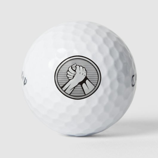 Arm worstling Silver Golfballen (Voorkant)