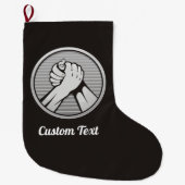 Arm worstling Silver Grote Kerstsok (Voorkant)