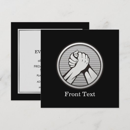 Arm worstling Silver Kaart (Voorkant / Achterkant)