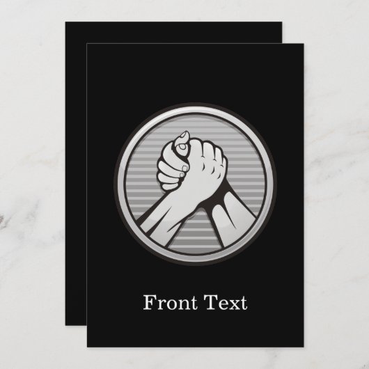 Arm worstling Silver Kaart (Voorkant / Achterkant)