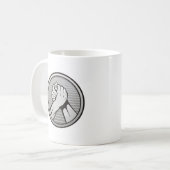 Arm worstling Silver Koffiemok (Voorkant links)